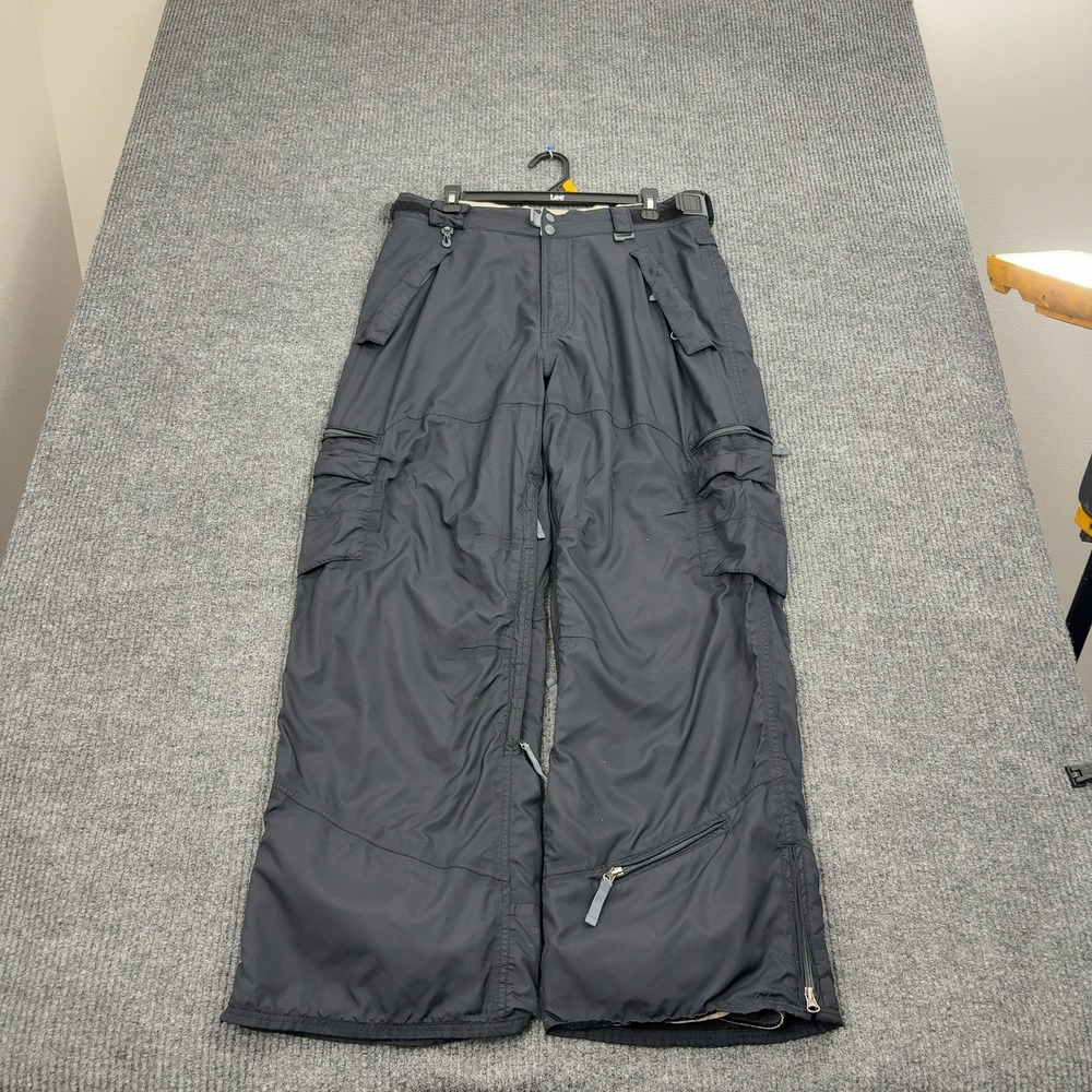 686 Snowboard Pants Unisex M Black Nylon Cargo Winter Outdoor Gorpcore Style